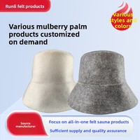 Nouveau style Chapeau de sauna en polyester, Chapeau de pêcheur, Bonnet de bain en feutre, Colorblock, Absorbant l'eau, Isolant thermique, Mode, Vente en gros