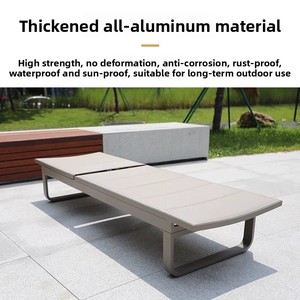 Sdraio Moderna da Esterno per Giardino, Hotel, Villa, Spiaggia e Piscina - Lettino Prendisole in Metallo Casual - Product Image 2