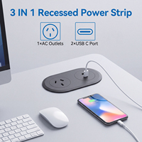 Module d'alimentation de table standard australien OEM 2400W avec ports de charge rapide double USB-C pour mobilier hôtelier