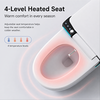 WC intelligent sur pied avec réservoir intégré et sécheur d'air, idéal pour les projets d'appartements – Approvisionnement direct usine