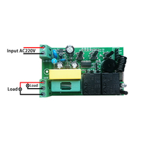 Control Remoto Inalámbrico de 433MHz, Receptor y Transmisor de Relé RF de 2 Canales, 220V 10A, para Cortinas Eléctricas de Hogar Inteligente