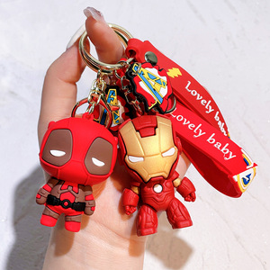 Porte-clés en silicone édition Q mignonne style anime pour Spiderman, Iron Man, Batman, Super-héros, Gardiens de la Galaxie, non toxique - Product Image 4