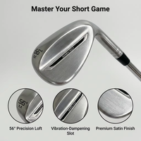 Juego de Wedges Forjados para Golf, 50, 54, 58 Grados, Fresados por CNC, para Diestros, Varilla de Acero, Empuñadura de Goma, Wedges de Sand Pitching y Lob
