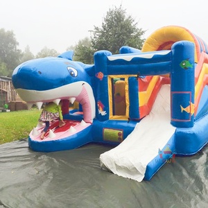 Maison gonflable sur le thème du requin géant avec toboggan <span class=keywords><strong>pour</strong></span> le plaisir dans le <span class=keywords><strong>jardin</strong></span>, la fête d'<span class=keywords><strong>anniversaire</strong></span> et la <span class=keywords><strong>location</strong></span> commerciale - Product Image 6