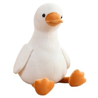 Jouets en peluche en gros : Petits canards jaunes et grandes oies blanches douces, pour la décoration intérieure et les cadeaux d'anniversaire pour enfants