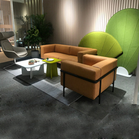 Combinaison d'affaires canapé bureau négociation chaise zone assise chaise longue salle de réception ensemble de canapé Commercial