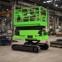 Plateforme élévatrice à ciseaux électrique sur chenilles en acier de 8 m GS0612TL, capacité 580 kg, avec extension de 900 mm pour l'entretien des installations extérieures