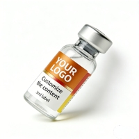 Étiquettes autocollantes en vinyle de qualité supérieure 3ml 5ml 10ml pour la poudre de peptides, l'industrie cosmétique