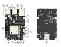 Papan Pengembangan ESP32-P4-Module-DEV-KIT Terintegrasi dengan ESP32 C6 DSI Screen/Camera/RJ45 Ethernet Socket Board