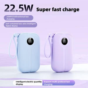 แบตสำรองความจุสูง 20000 มิลลิแอมป์ชั่วโมง สายชาร์จเร็ว หน้าจอ LED แสดงผล กำลังไฟ 20W/22.5W แบตเตอรี่ลิเธียมโพลิเมอร์แบบพกพา มีหลายสีให้เลือก - Product Image 3