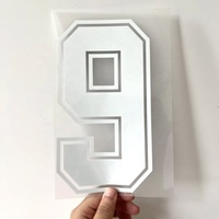 Numéros et lettres thermocollants pour maillots de football en film PET lavable et écologique, personnalisés, imprimés à l'écran, directement de l'usine