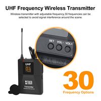 Microphone cravate dynamique sans fil UHF XTUGA CM8, très vendu, avec réduction de bruit, lumières LED, portée de 50 m, pour appareil photo reflex numérique et interview