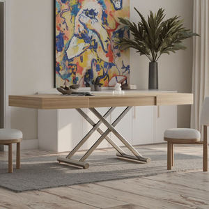 Stile nordico europeo allungabile regolare tavolo da pranzo alto moderno semplice colore legno appartamento Multi-funzionale tavolo da <span class=keywords><strong>cucina</strong></span> - Product Image 5
