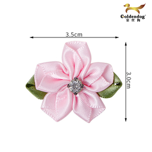 Mafolen-<span class=keywords><strong>Lazo</strong></span> decorativo de colores puros hecho a mano, <span class=keywords><strong>lazo</strong></span> de poliéster satinado <span class=keywords><strong>con</strong></span> rosas y flores, <span class=keywords><strong>con</strong></span> diamantes de imitación - Product Image 5