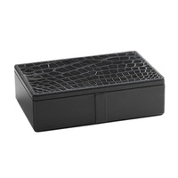 Arabie saoudite gouvernement exécutif noir Crocodile cuir Table bureau Pad porte-stylo 5 pièces bureau bureau accessoires ensemble organisateur