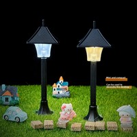 Cartoon Miniatur-Straßenlaterne Figuren Zweifarbig Glänzend Modern Minimalistisch Nachtlicht Eingebaute Batterie Mini Plastik Bestseller