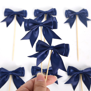 Hipie ริบบิ้นเปื้อนสองชั้นโบว์น่ารักสำหรับหยิบ<span class=keywords><strong>คั</strong></span><span class=keywords><strong>พ</strong></span><span class=keywords><strong>เค้ก</strong></span>อุปกรณ์ประกอบฉากสำหรับงานแต่งงานงานเลี้ยงวันเกิด - Product Image 4