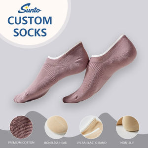 Calzini Invisibili <span class=keywords><strong>Senza</strong></span> <span class=keywords><strong>Cuciture</strong></span> di Alta Qualità, Comodi e Morbidi Calzini Colorati in Cotone per Donne, Ideali per Corsa e Ciclismo - Product Image 1