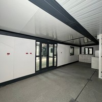 Maison préfabriquée en conteneur de 40 pieds avec bureau, salle de bain, cuisine, 3 chambres et 2 salles de bain