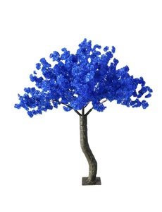 Arbre de <span class=keywords><strong>cerisier</strong></span> japonais artificiel en soie, 8 pieds 30 pouces, avec branches en plastique, éclairage LED, pour décoration murale intérieure de mariage - Product Image 1