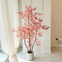 Grand Bambou Artificiel de 120 cm en Plastique Durable, Résistant aux UV, pour Intérieur/Extérieur, Idéal pour Clôture Décorative et Aménagement Paysager d'Anniversaire