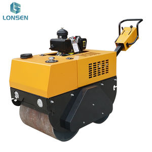 Handgeführte kleine Doppeltrommel-Vibrationswalze mit Hydraulikantrieb, Dieselmotor und hoher Effizienz für Erdbewegungsarbeiten - Product Image 2