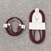 Kabel Data Pengisian Cepat 1M 60W Nylon Braid 3A Tipe C untuk Pengisi Daya Ponsel Iphone 18 Pro Max