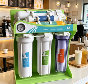 เครื่องกรองน้ำระบบ Reverse Osmosis 7 ขั้นตอน 5 จุดจ่ายน้ำ สำหรับใช้ในครัวเรือน ยี่ห้อ OEM ODM พร้อมใบรับรอง CE ROHS ขายส่ง - Product Image 1