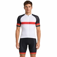 Ensemble de maillot de cyclisme d'été à manches courtes, short à bretelles à séchage rapide, vêtements de vélo pour hommes, pour la conduite sur route
