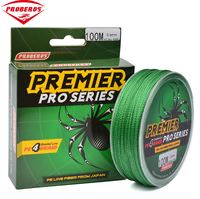 Fil de pêche tressé Proberos 100m 100lb PE, coloré, 4 brins, ligne flottante pour la pêche en rivière, lac et ruisseau