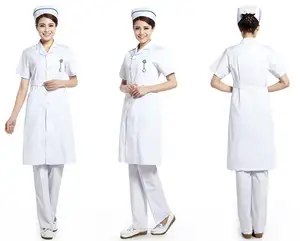 Camici farmaceutici uniformi del laboratorio dell'abbigliamento da lavoro dell'uniforme dei medici dell'ospedale del progettista all'ingrosso per la femmina e il maschio