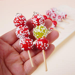 Mini porte-clés modèle Tanghulu de simulation, pendentif DIY alimentaire de simulation : tomates sur bâtonnets - Product Image 2