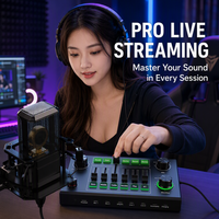 Kit de production de podcast V9SJ, console audio avec micro de studio, mixeur DJ, effets vocaux pour studio domestique USB 5.0