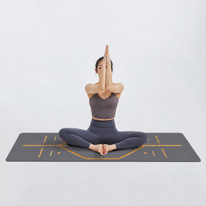 Tapete de <span class=keywords><strong>Yoga</strong></span> de Caucho Natural PU para Fitness con Acabado Estampado Dorado, Sin Enrollamiento, Pedido al por Mayor para <span class=keywords><strong>Ashtanga</strong></span> - Product Image 3