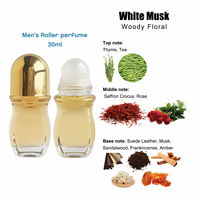 Parfum Roll On Aroma Amber Tea Musk Woody 30ml untuk Pria, Wangi Menawan, Grosir Kustom