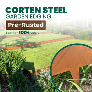 Bordure de paysage en acier corten Bordure extérieure de 4.5 pouces 1pc Ornement de jardin - Product Image 5