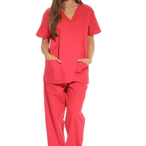 Conjuntos de Uniformes Médicos de Moda para Mujer con Seis Bolsillos (Cuello en V y Pantalón Cargo) de Pierna Recta - Product Image 2