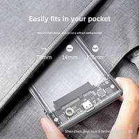 Box esterno trasparente per HDD SATA da 2,5 pollici, USB 3.0 Micro-B e USB 3.1 Type-C opzionali, 5 Gbps, senza attrezzi, per HDD/SSD
