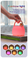 Veilleuse 3D unique à minuterie, design créatif, lampe de table LED mignonne à changement de couleur, veilleuse en silicone pour Maman