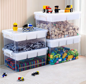 Contenedores Organizadores de almacenamiento de juguetes para <span class=keywords><strong>Lego</strong></span>, organizador de juguetes apilable, caja de almacenamiento de bloques de construcción de <span class=keywords><strong>Lego</strong></span> - Product Image 2