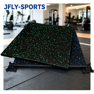 Suelo de goma para gimnasio, baldosas de goma fáciles de reemplazar, una sola baldosa se puede cambiar sin remover toda la superficie del suelo. - Product Image 1