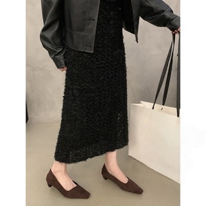 Women French Style Commuter Professional <strong>Red</strong> Mid Heel <strong>Shoes</strong> 2026 New Autumn <strong>Suede</strong> Square Toe Chunky Heel Low Heel Office Pumps - Product Image 5