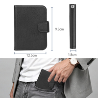 Étui portefeuille pour iPhone Duo en cuir végétalien premium, avec rabat, plusieurs emplacements pour cartes, fermeture magnétique, protection intégrale