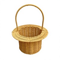 Panier à fleurs en osier tressé artisanal SEEWIN, écologique, réutilisable, en rotin naturel, pour mariage, fête, cadeau