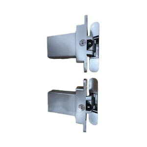 Charnière de porte dissimulée 3D hydraulique en chrome satiné 80 kg pour hôtel moderne, avec couvercle en zinc, fermeture douce, garantie 1 an pour portes affleurantes - Product Image 4