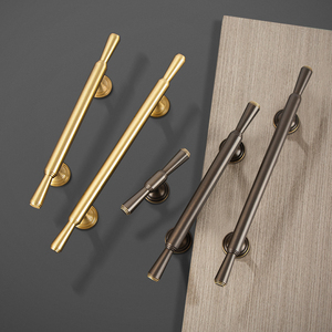 Französischer Messing bronze griff Doppel loch Kleider schrank Schrank tür Schublade Gold Messing griff - Product Image 2