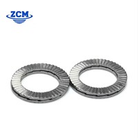 Rondelles de serrage à double denture DIN25201 en acier au carbone métrique zingué, antichoc, autobloquantes, à dents externes