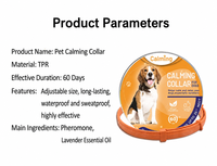 Collier apaisant tactique en silicone pour chien et chat, taille personnalisée, application d'entraînement pour animaux de compagnie, vente chaude