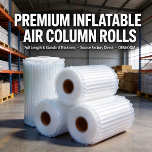 Film enroulable gonflable robuste en PE/PA avec valve unidirectionnelle, coussin d'air anti-éclatement pour emballage logistique OEM - Product Image 1