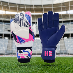 Guantes de Portero de Fútbol Profesionales al por Mayor con Silicona en el Dorso, Nuevos, Hechos a Medida con Látex Alemán de 4mm - Product Image 2